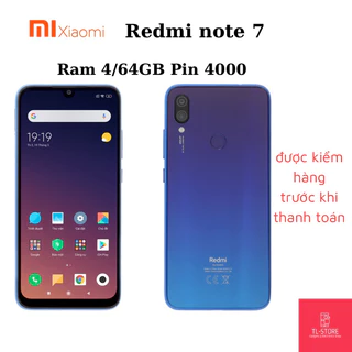 Điện Thoại Redmi Not 7 Cũ 99%(Ram4/64GB)Snapdragon 660 Liên quân mượt mà pin 4000