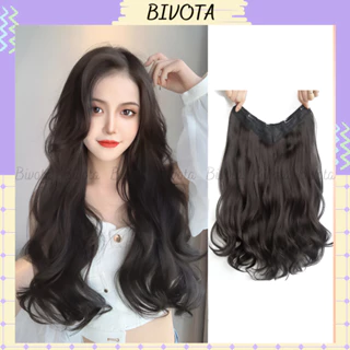 Tóc giả Bivota kẹp tóc chữ U 5 phím 40 - 50 cm xoăn sóng làm dày tóc CM05