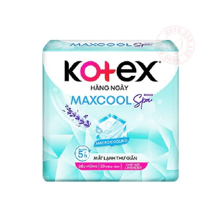 Băng vệ sinh Kotex Cool hằng ngày thảo dược dịu mát 15cm gói 20 Miếng