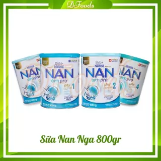 SỮA BỘT NAN HÀNG NỘI ĐỊA NGA HMO MẪU MỚI 800gr ĐỦ SỐ 1,2,3,4