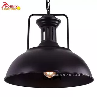 Đèn thả chao công nghiệp D360 kiểu dáng Vintage - Tặng kèm bóng Edison ST64