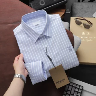 Áo sơ mi tay dài Bu-r chất cotton poplin cao cấp chuẩn store 1:1 tiệc tùng xuống phố