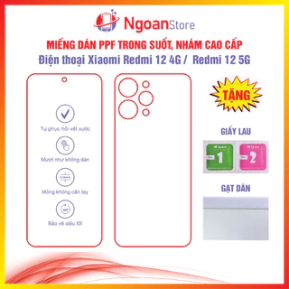 Miếng dán PPF Xiaomi Redmi 12 4G 5G chống vân tay phục hồi vết xước - Ngoan Store