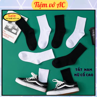 Tất cao cổ nữ 2 màu đen trắng co dãn 4 chiều dễ phối đồ T09