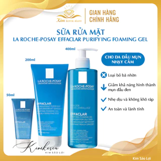 Sữa Rửa Mặt Tạo Bọt dạng gel kiềm dầu nhẹ dịu an toàn cho da Nhạy Cảm La Roche Posay Effaclar Foaming Gel