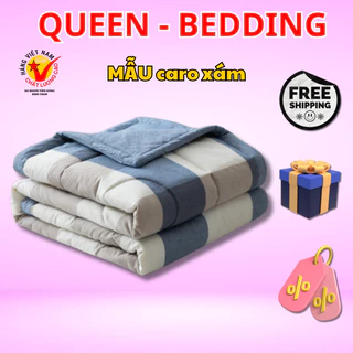 Chăn hè 2 lớp nhiều mẫu chần bông 2 mặt - mền ngủ cotton 1.6x2m