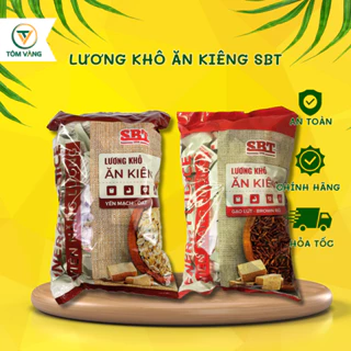 Lương Khô Ăn Kiêng vị Yến Mạch và vị Gạo Lứt SBT Energy Dice - Tổng Kho Lương Khô Tôm Vàng - Túi 500g