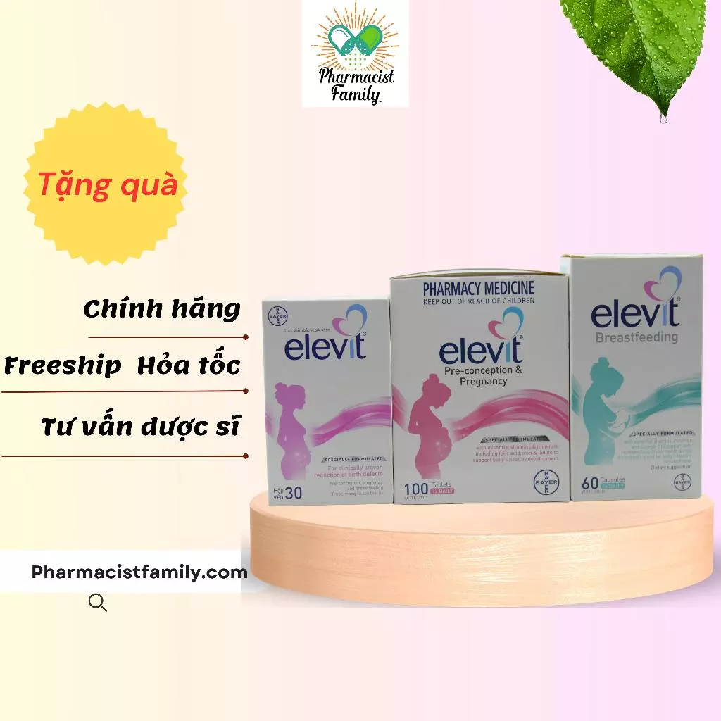 Elevit [Mẫu mới] - Multivitamin cho bầu và sau sinh - Chính hãng