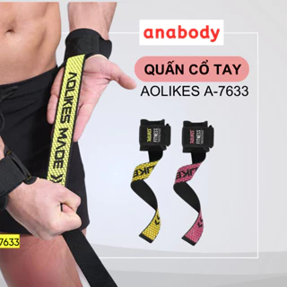 [1 Đôi] Dây Kéo Lưng Cải Tiến Aolikes AL-7633 | Quấn Cổ Tay Nâng Tạ, Đu Xà, Tập Gym Cao Cấp Chính Hãng