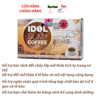 [Date mới] Cà phê Idol Slim Coffee Thái Lan Hộp 10 gói x15 gram