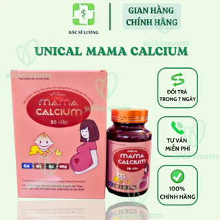 Combo 2 hộp Viên Uống Canxi Bầu Unical Mama Calcium lọ 30 viên - DEKABON - Giúp bổ sung canxi cho bà bầu và mẹ sau sinh