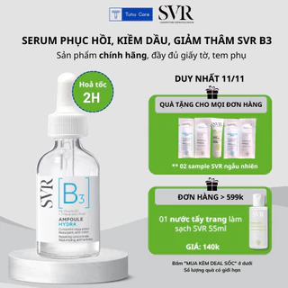 Serum SVR B3 Ampoule Hydra 10ml&30ml Dưỡng Ẩm, Ngăn Ngừa Nếp Nhăn & Phục Hồi Da