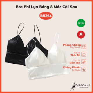 Áo lót nữ Vanvene BR264, Bra phi lụa bóng 8 nấc cài bản to siêu xinh đi biển, phối blazer