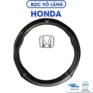 Bọc Vô Lăng Honda city crv hrv brv accord brio jazz chất liệu da vân Cacbon size 38cm