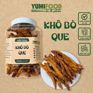 500G Khô Bò Que | Bò loại 1 tẩm vị mềm, thơm ngon - ăn là ghiền YumiFood