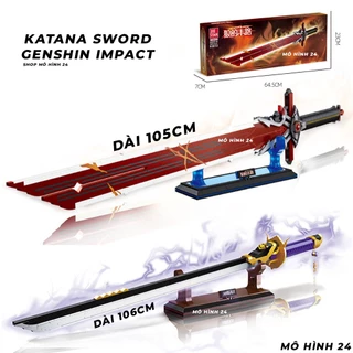 Đồ chơi lắp ráp game genshin impact thanh đường cùng của SÓI wolf's gravestone amenoma kageuchi inazuma katana 1 mét 1:1