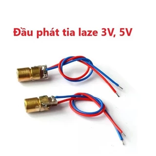 Đầu phát tia laze 5V, 3V - Module diode Laser sáng đỏ hội tụ 5V - Bước Sóng 650nM (Gửi đơn từ 20K)