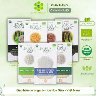 Gạo trắng hữu cơ ST25 HOA SUA FOODS – dẻo thơm, ngon nhất thế giới 1kg (xát dối/trắng)