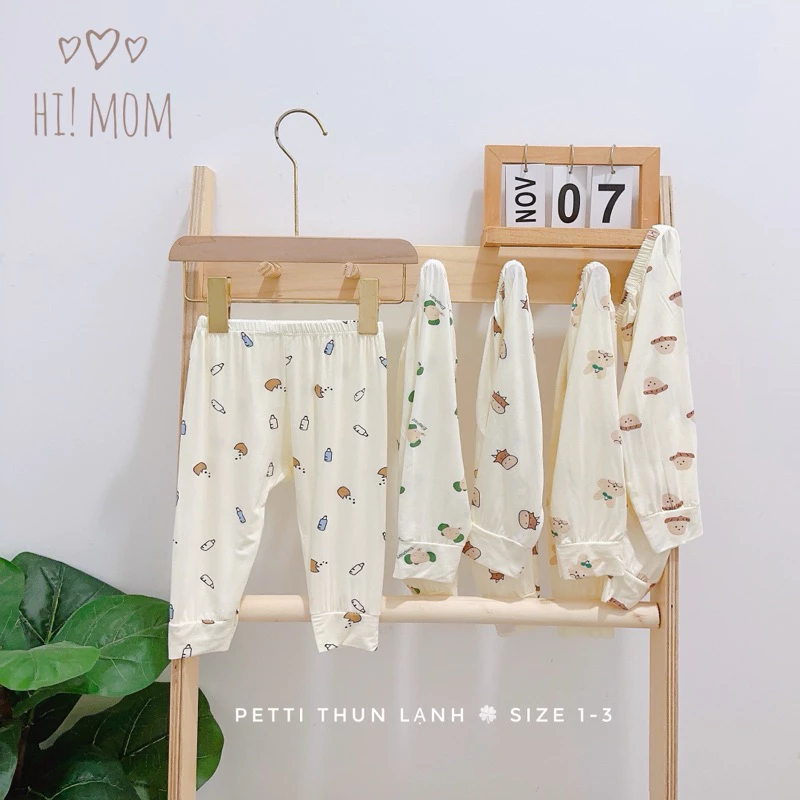 Sét 5 Quần Dài Hoạ Tiết Milk Chất Thun Lạnh Đáp Đũng Mềm Mát Cho Bé