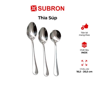Muỗng thìa inox Subron, muỗng ăn cơm, ăn súp, được làm bằng chất liệu cao cấp, không gỉ, sang trọng