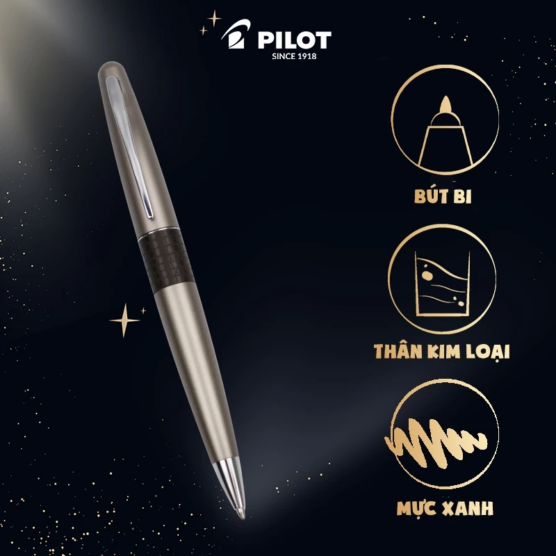 [3 mẫu] Bút bi ký tên Pilot cao cấp Mr2 Hoa văn lông thú hoang dã mực xanh tip 1.0mm chính hãng