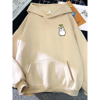 Áo hoodie mèo lá chất nỉ bông mũ hai lớp TH6