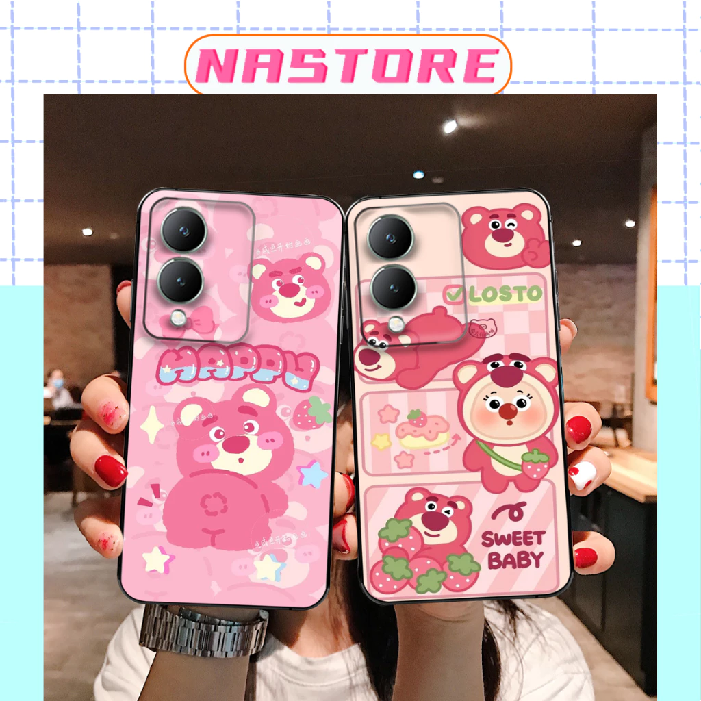 Ốp lưng Vivo Y17S gấu dâu Lotso cute giá rẻ mới nhất cực đẹp