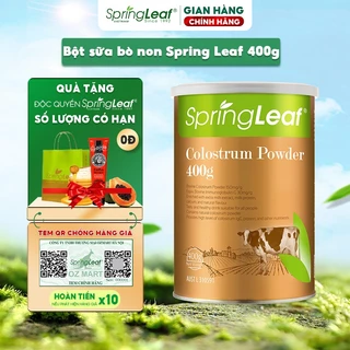 Bổ sung protein Bột sữa bò non 400g Spring Leaf giúp cung cấp hàm lượng IgG cao và các yếu tố tăng trưởng