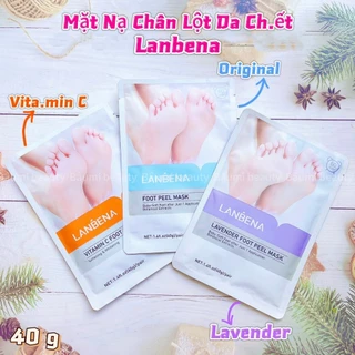 Cặp Mặt Nạ Dưỡng Ẩm Da Chân, Lột Da Chết Lanbena Cho Chân trắng sáng đều màu hiệu quả 2-7 ngày 40g - Trung