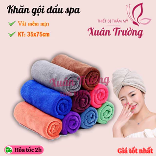 Khăn gội đầu Spa kích thước 35x75cm | Khăn gội, quấn đầu spa siêu thấm