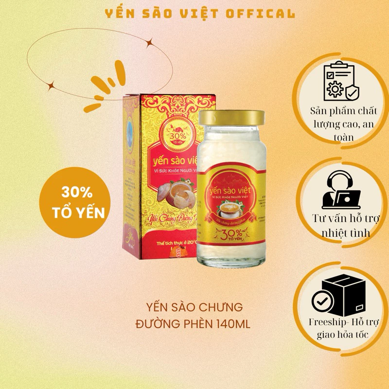 Yến Sào Việt Đường phèn 140ml