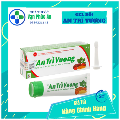 [FREESHIP] Gel bôi An Trĩ Vương - Dùng khi bị trĩ, táo bón, nứt hoặc rò hậu môn - Tuýp 20g