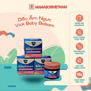 Dầu bôi ấm ngực Vick Baby Balsam 50g Úc