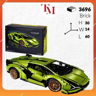 Đồ chơi Mô Hình siêu xe Technic siêu xe Lamboghini Sian tỉ lệ 1:8 bộ lắp ráp xe, lắp ghép 3696 mảnh