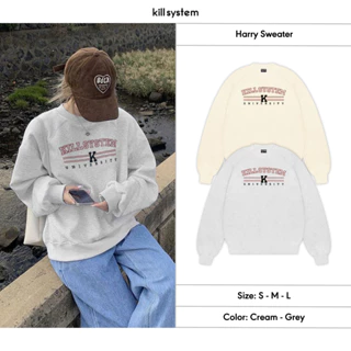 Áo sweater Kill System Harry sọc ngang chất vải chân cua dáng boxy