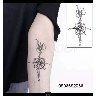 Tattoo mũi tên nhiều mẫu, Hình xăm dán chống nước, Sticker Tattoo cá tính HCM, Hình Xăm 6x10.5cm