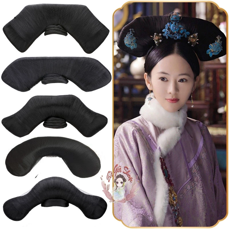 Búi nhà thanh size to búi tóc giả cổ trang búi phía trên