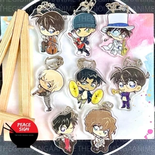 Móc khóa DETECTIVE CONAN ver ÂM NHẠC Thám tử lừng danh mica trong acrylic in hình anime chibi quà tặng độc đáo