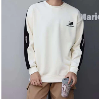 Áo sweater nam nữ quảng châu,áo thun lót nỉ cổ tròn form rộng thời trang