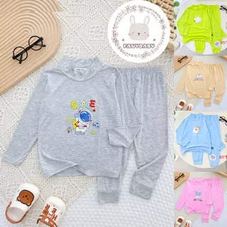 Bộ Dài Tay Cổ Cao 3cm MINKY MOM Chính Hãng Thun Lạnh Basic Hình in Gấu Gà Cừu Cute Cho Bé 0 1 2 3 4 5 Tuổi - Favybaby