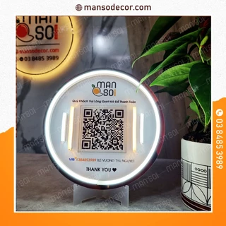 Bảng quét mã qr | bảng thanh toán qr | có đèn | thiết kế theo yêu cầu