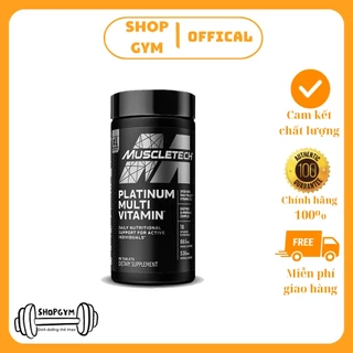 Viên uống vitamin MuscleTech Platinum Multivitamin, vitamin tổng hợp hỗ trợ sức khỏe, nâng cao đề kháng - Shop Gym