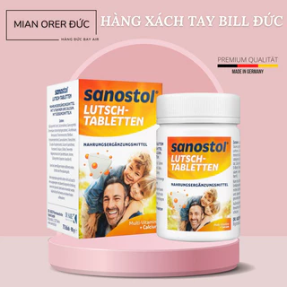 Viên ngậm Sanostol Lutsch-Tabletten hộp 75 viên bổ sung vitamin tổng hợp và canxi - hàng nội địa Đức