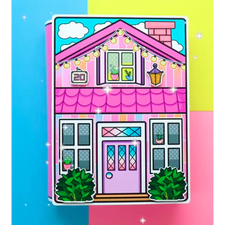 Wednesday Neon Pink House Quiet Book-Happyfunny