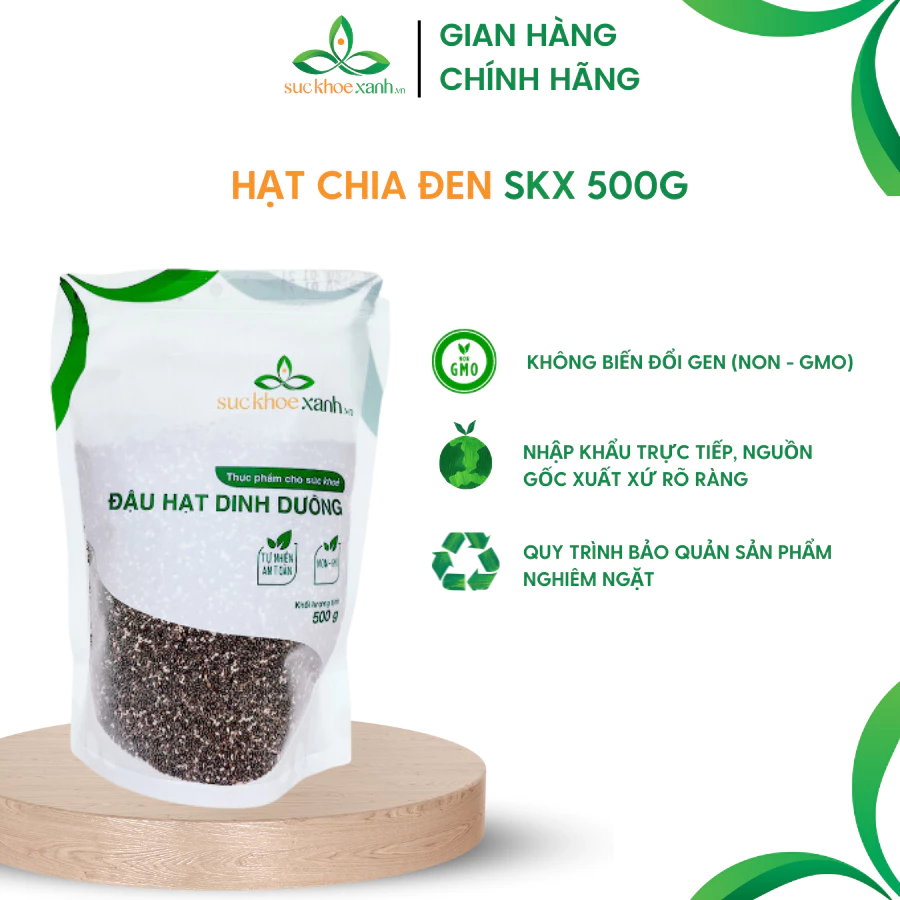 Hạt chia đen nhập khẩu Argentina - Túi 500g