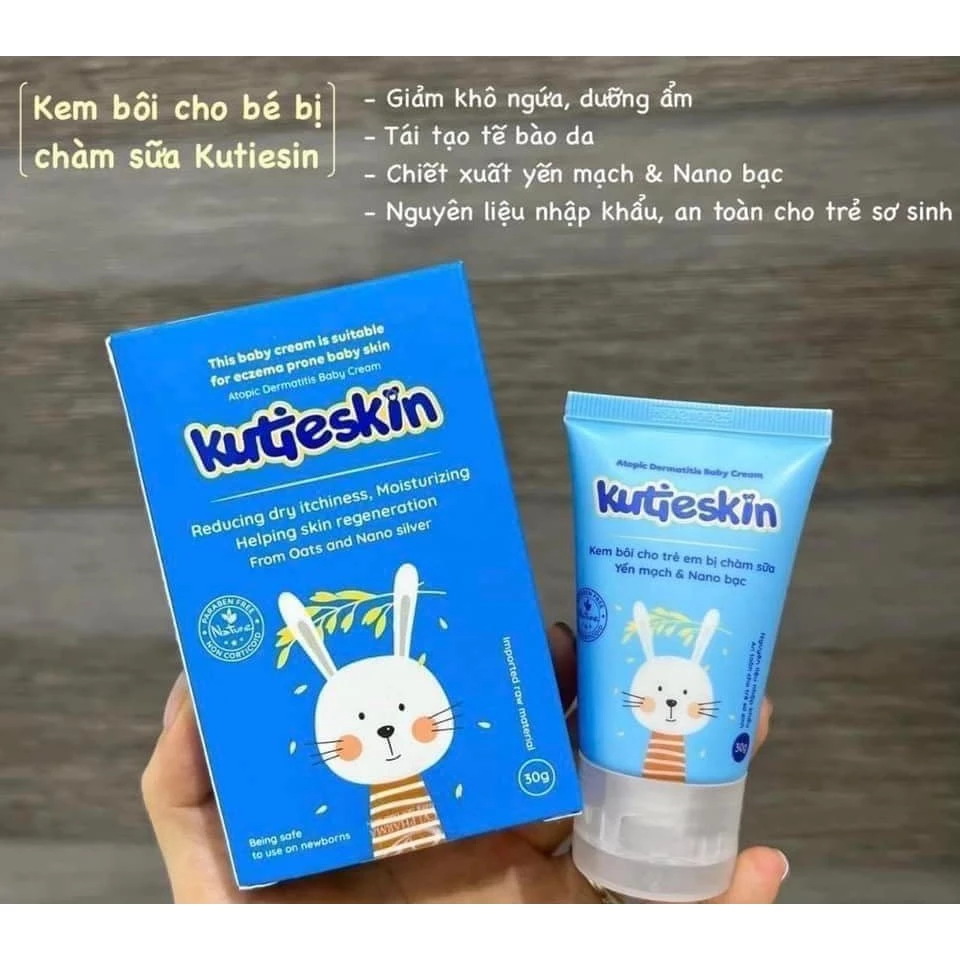 Kem Bôi Cho Bé Bị Chàm Sữa Kutieskin 30gr (Thỏ) Cho Bé