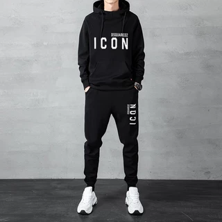 Bộ thu đông nam icon dsquared2 chất nỉ bông dày không xù hàng xuất , áo nỉ mũ 2 lớp otisstore.vn