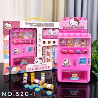 Đồ Chơi Máy Bán Nước Tự Động Trẻ Em Hello Kitty, Poli Robocar Dùng Pin Có Đèn Âm Thanh, Máy Bán Nước Ngọt Tự Động