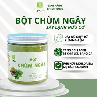 Bột Chùm Ngây Nguyên Chất Sấy Lạnh Hapuganic Mặt Nạ Bột Thiên Nhiên Sáng Da, Chống Lão Hóa 500g