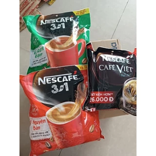 Bịch nescafe đỏ, đen, xanh 3in1 uống liền (date mới nhất)